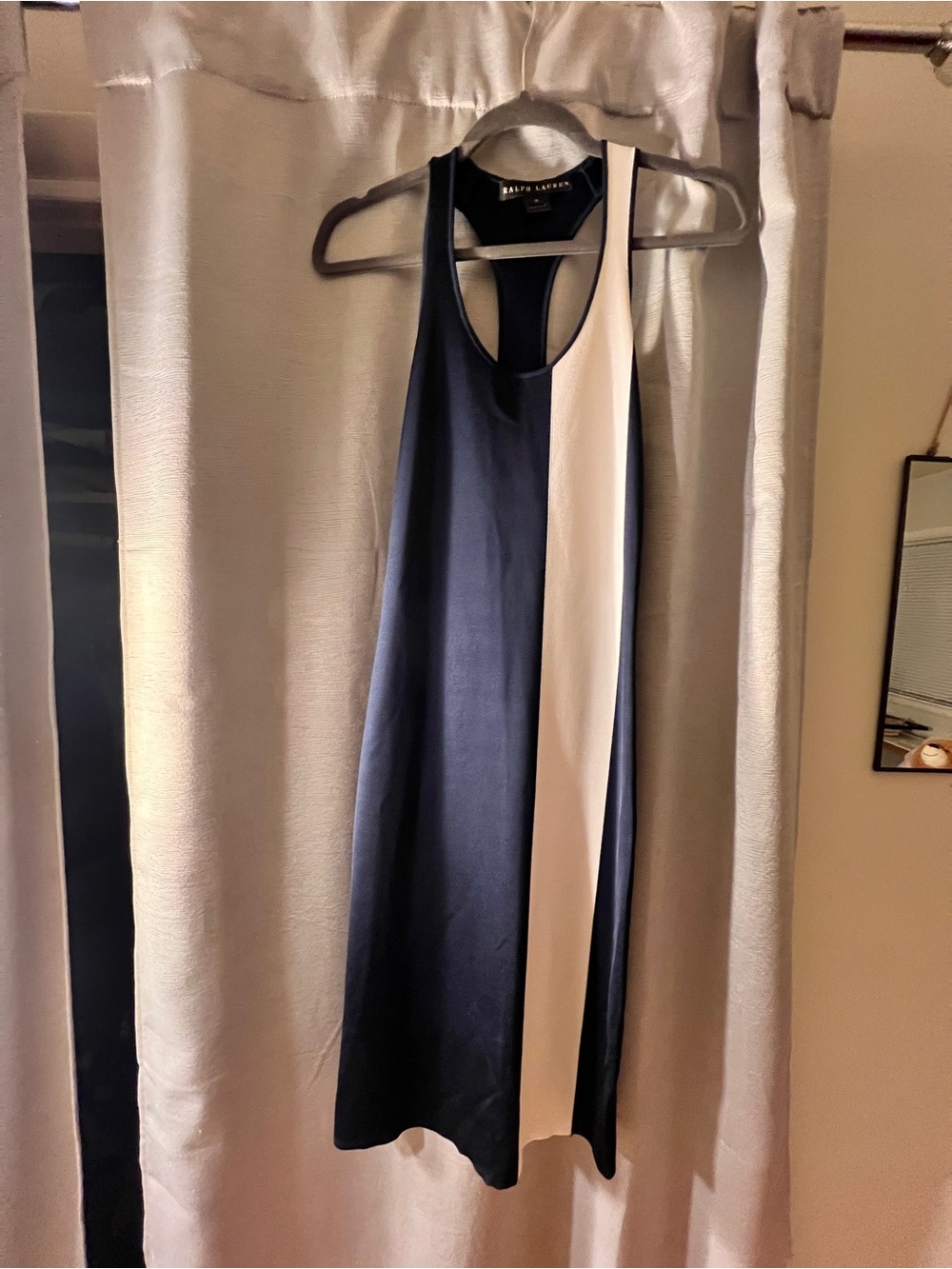 Ralph Lauren Navy & Cream Racerback Dress